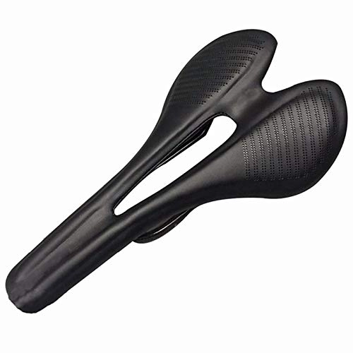 Mountain Bike Seat : GSOLOYL Lightweight 130g Carbon Fiber Road Mountain Bicycle Saddle Leather Front Seat Mat Bike Parts 7 * 9 Carbon Bow Cycling Seat Cushion (Color : No box)