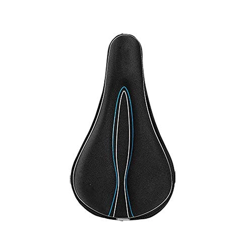Mountain Bike Seat : GU YONG TAO Thickened Shock Absorbing Bicycle Cushion Cover, Bicycle Cushion, Memory Sponge - Breathable Non-Slip - With Taillight, Suitable For Bicycles, Road Bikes, Mountain Bikes, Etc
