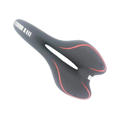 Mountain Bike Seat : Gymy Bicycle mountain bike hollow thick soft saddle dead fly riding bicycle accessories, Red