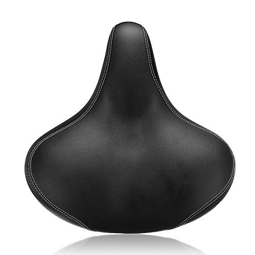 Mountain Bike Seat : Gyubay Bicycle Seat Cycle Mountain Bike Saddle Bicycle Cushion Gel Saddle Comfy Bike Seat for Men and Women (Color : Black, Size : One size)