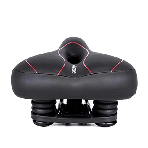 Mountain Bike Seat : Gyubay Bicycle Seat Professional Mountain Bike Bicycle Gel Saddle Cushion for Men and Women (Color : Red, Size : One size)