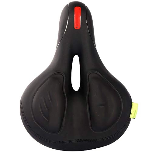 Mountain Bike Seat : Gyubay Popular Bicycle Cushion Bicycle Saddle Mountain Bike Hollow Hole Saddle Silicone Saddle Riding Equipment Comfortable Experience (Color : Red, Size : 27x14x21cm)