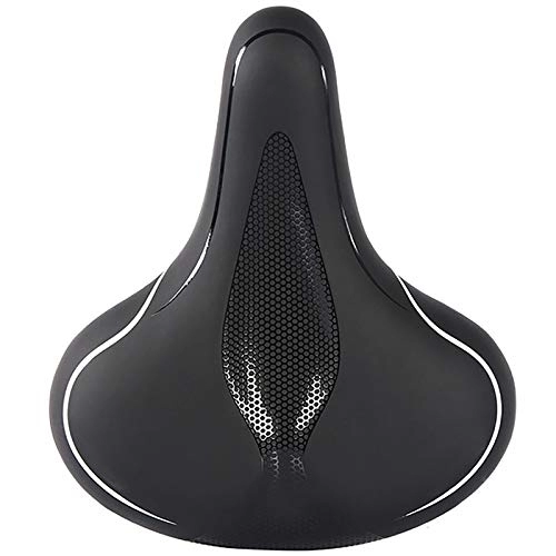 Mountain Bike Seat : Gyubay Popular Bicycle Cushion Bicycle Saddle Mountain Bike Saddle Silicone Cushion Bicycle Saddle Riding Equipment Comfortable Experience (Color : Black, Size : 26x20cm)