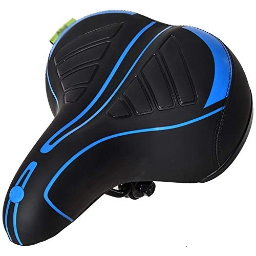 Mountain Bike Seat : Gyubay Popular Bicycle Cushion Comfortable Not Sultry Bicycle Saddle Mountain Bike Seat Thickened Seat Cushion Comfortable Experience (Color : Blue, Size : 25x20cm)