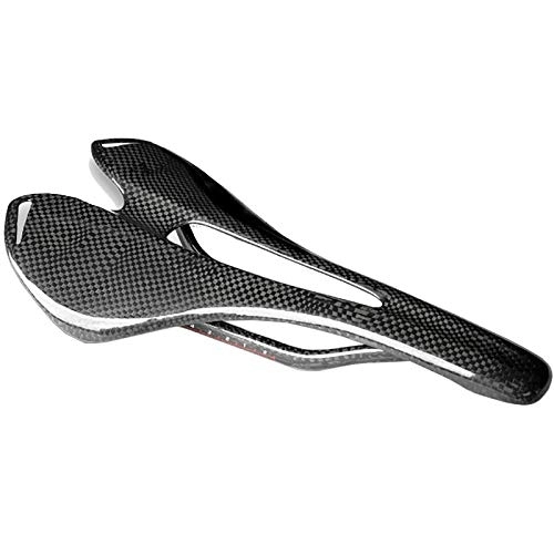 Mountain Bike Seat : Gyubay Popular Bicycle Cushion Full Carbon Fiber Bicycle Hollow Seat Cushion Mountain Road Bike Saddle Accessories Comfortable Experience (Color : Black1, Size : 27x5.5x14cm)