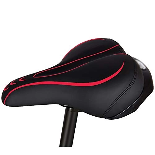 Mountain Bike Seat : Gyubay Popular Bicycle Cushion Inflatable Bicycle Seat Mountain Bike Comfortable Padded Seat Saddle Seat Riding Accessories Comfortable Experience (Color : Red, Size : 30x22x11cm)