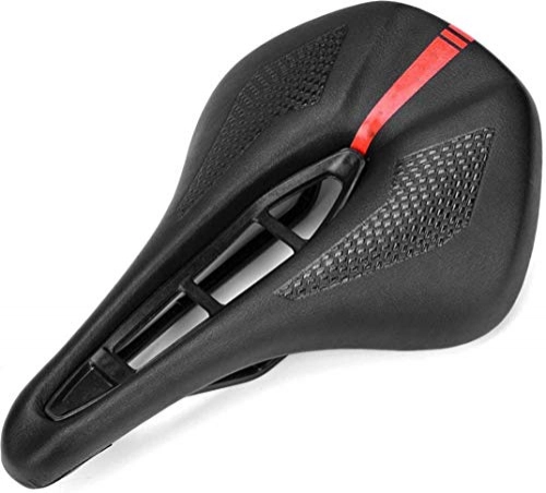 Mountain Bike Seat : Hammer Bicycle Saddle – Comfortable Saddle for Men and Women, PU Leather Hollow Wide Ultralight Comfortable Seat Cushion MTB Mountain Road Racing Bike Saddle (Color : C)
