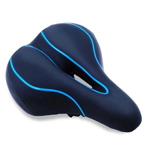 Mountain Bike Seat : HAOHAOWU Bicycle Seat Cushion, Mountain Bike Seat Cushion Soft Big Butt Thick Car Seat Riding Equipment Bicycle Accessories, blue
