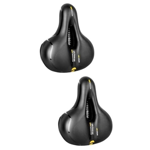 Mountain Bike Seat : Happyyami 2pcs Exercise Bike Saddle Mountain Seats Mountain Bike Mens Bikes Big Saddle Silicone Gel Racer Off Road Accessories Kids Seating Bike Seat Cushion Electric Bicycle So Soft Fitness