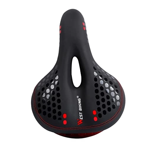 Mountain Bike Seat : Happyyami Bicycle Seat Defiant Defiance Safemend The Red Cushion for Mountain Bikes Cushion for Road Bikes Comfortable Bike Saddle Bike Seat Road Bike Saddle Bike Cushion Thicken Car Seat Pu