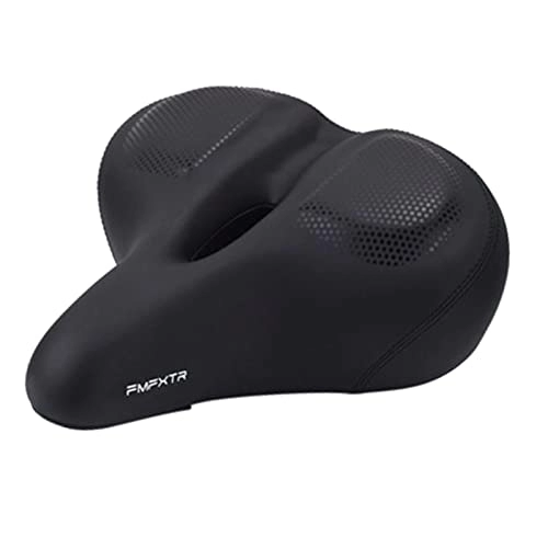 Mountain Bike Seat : Harilla Comfortable Bicycle Saddle Cycling Accessories Cushion Shockproof Biking Bike Seat Widen Thicken Mountain Breathable for Men, black with taillight
