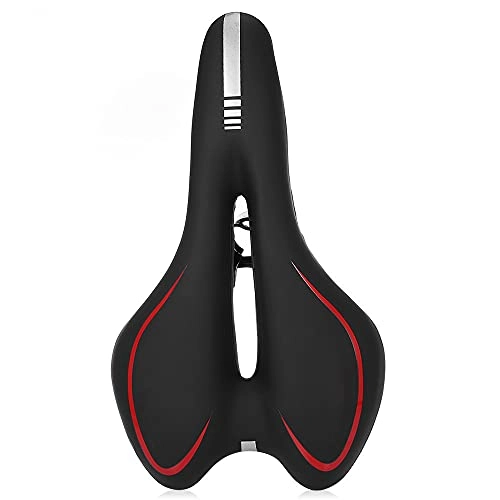 Mountain Bike Seat : HBOY Bicycle Saddles, Mountain Bike Saddles Are, Silicone Saddles Are Thickened And Super Soft Cushions, Suitable for MTB Mountain, Road, Red