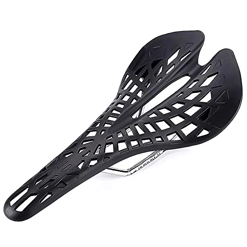 Mountain Bike Seat : HDONG Bicycle Saddle Seat Cushion Spider Carbon Fiber Pu Breathable Soft Cycling Accessories Mountain Bike-Black