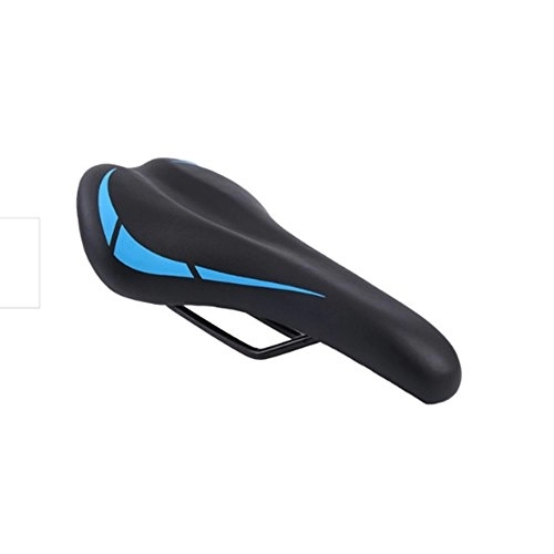 Mountain Bike Seat : Heqianqian-Sports Bicycle Saddle Cushion Soft Breathable Shock Absorbing Mountain Bike Saddle Unisex Comfort Cushion Bicycle Seat Fit Most Bikes (Color : Blue)