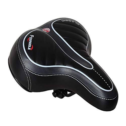 Mountain Bike Seat : HGDD Bicycle accessories bicycle lights Shockproof Bicycle Thickened Saddle MTB Mountain Road Bike Soft Seat Cover Cushion Cycling Saddle Parts Breathable Thicken Wide