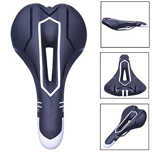 Mountain Bike Seat : HHHKKK Mountain Bike Saddle, Breathable Comfortable Cycling Seat, Cushion Pad With Central Relief Zone And Ergonomics Design Fit For Road Bike And Mountain Bike