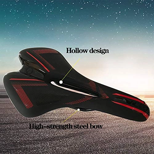 Mountain Bike Seat : HHHKKK Mountain Bike Seat, Bicycle Saddle Pad, Breathable Comfortable Cycling Seat Cushion Pad with Central Relief Zone and Ergonomics Design Fit for Mountain Bike Seat