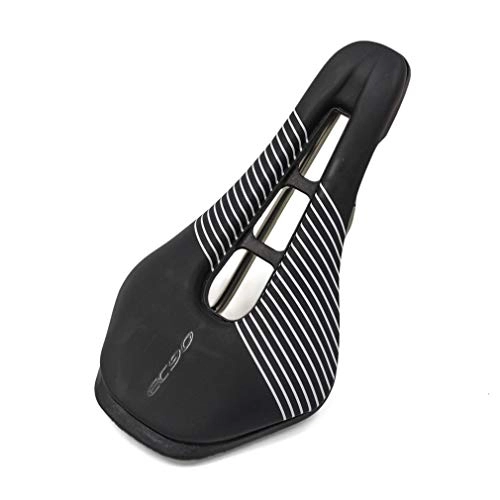 Mountain Bike Seat : HJJGRASS Bike Seat Comfortable Men Women Memory Cotton Filled Leather Wide Bicycle Saddle Non-Slip Soft Breathable Design Suitable for Most Bike, B