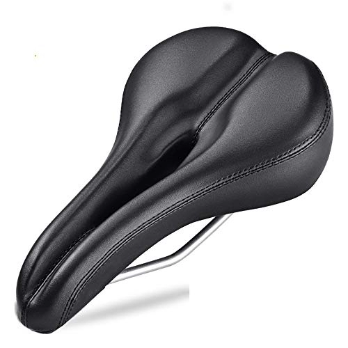 Mountain Bike Seat : HLVU Bike Saddles Comfortable Bike Saddle Mountain Bicycle Seat with Central Relief Zone and Ergonomics Design Profession Road MTB Bike Seat Outdoor Or Indoor Cycling Cushion Pad Bicycle Accessories