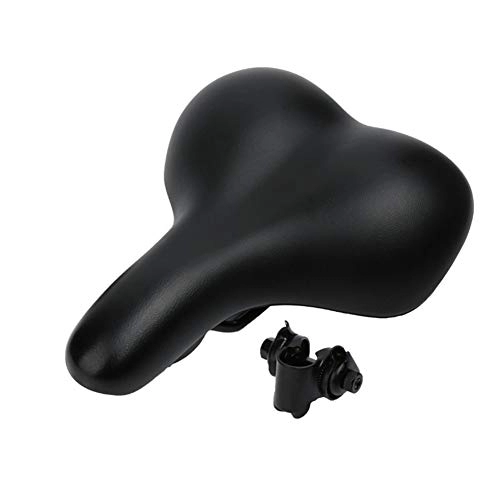Mountain Bike Seat : HLY Trading 1PC Comfortable Bicycle Saddle Bicycle Seat Cushion Super Thick Seat Ordinary Mountain Bike Saddle Waterproof Bicycle Equipment Cycling Parts (Color : Black)