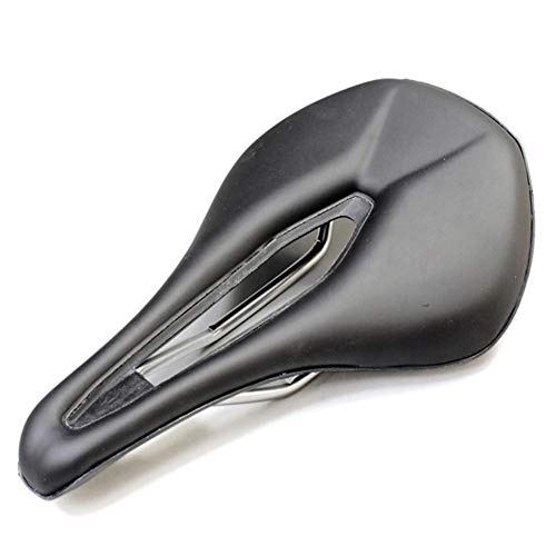 Mountain Bike Seat : HLY Trading Bicycle Saddle Mountain Road Saddle Seats Road Saddle Lightweight Carbon Saddles Cycling Parts (Color : Black)