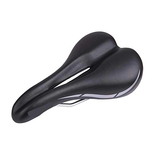 Mountain Bike Seat : HLY Trading Bike Saddle Hollow Comfortable Bicycle Seat Cushion Thicken Wide Shockproof Cycling Seat For Mountain Bike Cycling Parts (Color : Black)