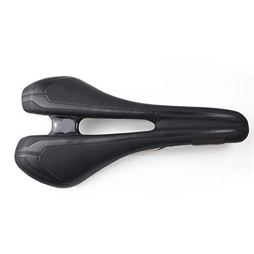 Mountain Bike Seat : HLY Trading MTB Bicycle Saddle Titanium Bow Mountain Road Bicycle Riding Cushion Hollow Breathable Cycling Bike Seat Cycling Parts (Color : Black)