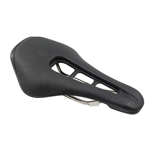 Mountain Bike Seat : HLY Trading Road Bicycle Saddle Bike Seat Mountain Bike Saddle MTB Bike Saddle Bicycle Seat Imitation Leather Cushion Damping Cycling Parts (Color : Black)