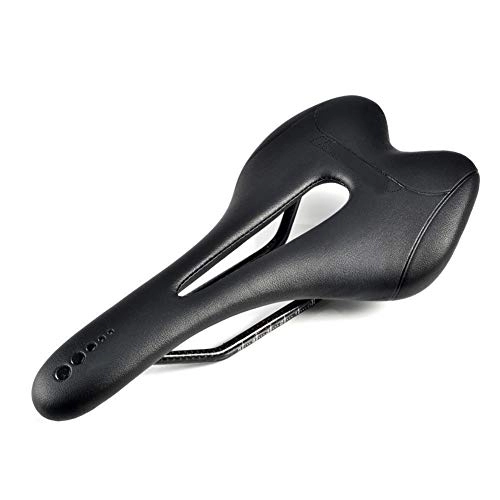 Mountain Bike Seat : HLY Trading Ultralight Carbon Fiber Bicycle Seat Saddle MTB Road Bike Saddles Mountain Bike Racing Saddle Breathable Seat Cushion Cycling Parts (Color : Black)