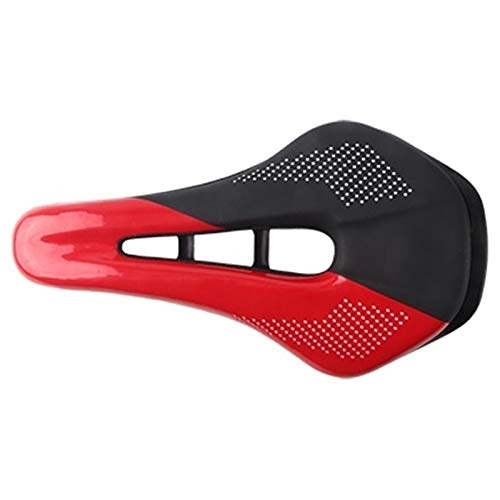 Mountain Bike Seat : HLY Trading Ultralight Road Bike Saddle Soft Bicycle Seat Comfort MTB Saddle Mountain Bike Saddle Cushion Racing Cycling Seat Bike Part Cycling Parts (Color : Red with fender)