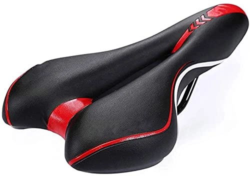 Mountain Bike Seat : Hmmsnzy Professional Soft Bike Saddle， 2021 New Road Car Soft Car Seat Cushion Ergonomic Shock Absorbing Foam Surface PU Leather Texture Rail Car Accessories, c Bicycle Saddle for MTB, Spinning Bikes