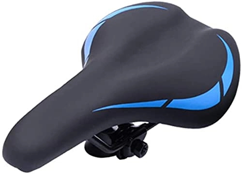 Mountain Bike Seat : Hmmsnzy Professional Soft Bike Saddle， Comfortable PU Leather Bicycle Saddle Road Bike Mountain Bike Saddle Bicycle Seat Indoor And Outdoor Riding Accessories, B Bicycle Saddle for MTB, Spinning Bikes
