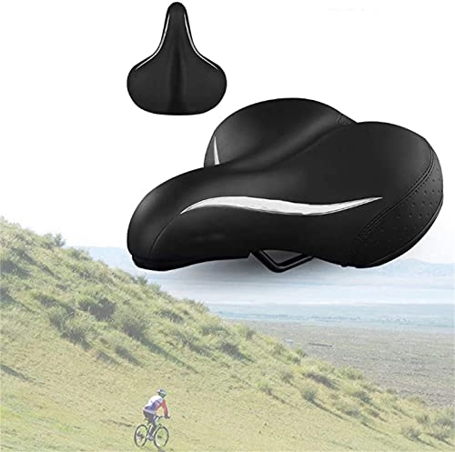 Mountain Bike Seat : Hmmsnzy Professional Soft Bike Saddle， Mountain Bike Bicycle Saddle Thickened Super Soft Memory Foam Leather Bicycle Saddle Cushion Equipment Accessories Bicycle Saddle for MTB, Spinning Bikes