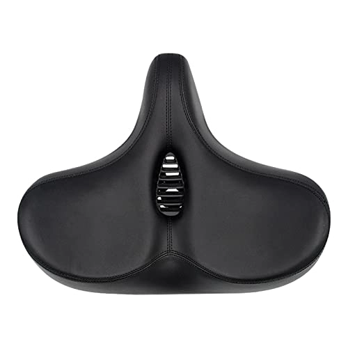 Mountain Bike Seat : Hollow Bicycle Seat, Anti-Slip Memory Foam Bicycle Seat Cushion with Water&Dust Resistant High Elastic Wear-resistant Saddle Spring Bike Saddle Cycling Accessory for City Road Mountain Bike (Black)