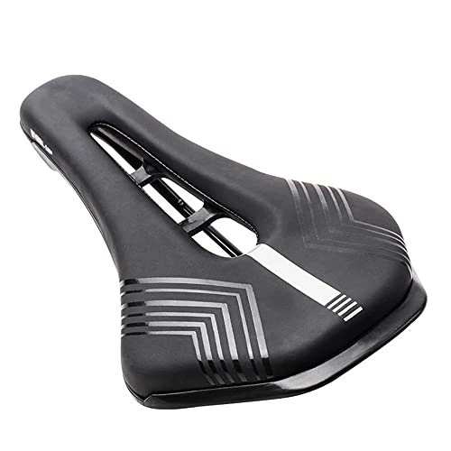 Mountain Bike Seat : Hollow MTB Bike Seat, Waterproof Bike Saddle for Men And Women Breathable Bicycle Cushion for Mountain Bikes Road Bikes Exercise Bike And Outdoor Bikes, Bicycle Accessories, Black