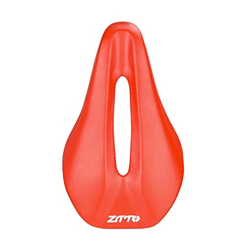 Mountain Bike Seat : HQBicyCleseat Comfort Bike Seat with Handlebar Memory Foam Waterproof Bicycle Saddle with Reflective Strip Universal Fit Bike Seat (Color : Red)