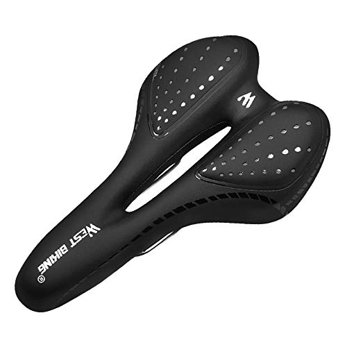 Mountain Bike Seat : HXYIYG Mountain Bike Seat, Gel Bike Seat MTB Mountain Bike Cycling Thickened Extra Comfort Ultra Soft Silicone 3D Gel Pad Cushion Cover Bicycle Saddle Seat (Color : BLACK)
