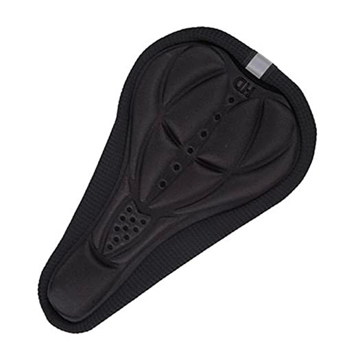 Mountain Bike Seat : HYMD Bike seat Mountain bike 3D saddle cushion thick breathable super soft bicycle saddle bicycle accessories (Color : Black, Size : 28x17 CM)