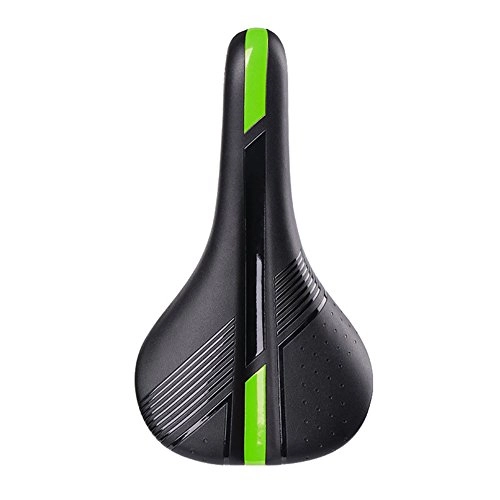 Mountain Bike Seat : HZJ Bike Seat Cushion Cover-PVC Extra Soft Gel Bicycle Saddle Shock Absorber Cushion With Water& Resistant 160*275Mm LED Tail Light Ergonomics Design, Green