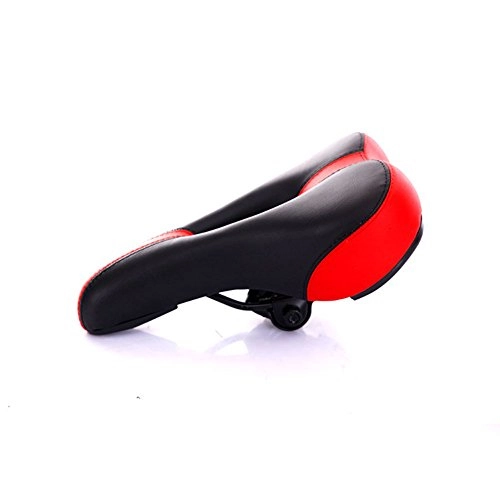 Mountain Bike Seat : HZJ Mountain Bike Seat Cushion Soft Gel Bicycle Saddle Shock Absorber Cushion With Water& Resistant Breathable Ergonomically Compliant Bicycle Accessories, Red