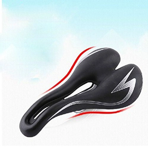 Mountain Bike Seat : HZJ Mountain Bike Seat Gel Saddle Shock Absorber Cushion With Water& Resistant Breathable Ergonomically Compliant Bicycle Accessories 280*160Mm Black