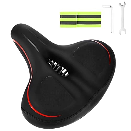 Mountain Bike Seat : icyant Bike Seat, Shockproof Bicycle Saddle Breathable PU Cycling Bicycle Seat Waterproof Bike Saddle Comfortable Cycling Seat with Install Tool Reflective Tape Fit MTB Bike Road Bike Exercise Bikes