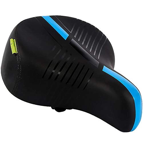 Mountain Bike Seat : inChengGouFouX Comfortable Experience Mountain Bike Saddle Classic Style Comfortable and Bold Spring Bike Seat Durable Bicycle Seat (Color : Blue, Size : 31X28x18cm)