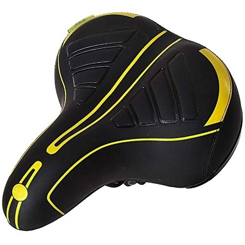 Mountain Bike Seat : Innovative Craft Comfortable Not Sultry Bicycle Saddle Mountain Bike Seat Thickened Seat Cushion Practical Bicycle Cushion (Color : Yellow, Size : 25x20cm)