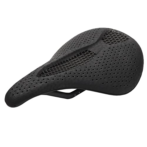 Mountain Bike Seat : ISTOVO Bicycle Saddle 3D Printed Carbon Fiber Honeycomb Saddle Wide Hollow Comfortable Bicycle Pad for Mountain Road Bike
