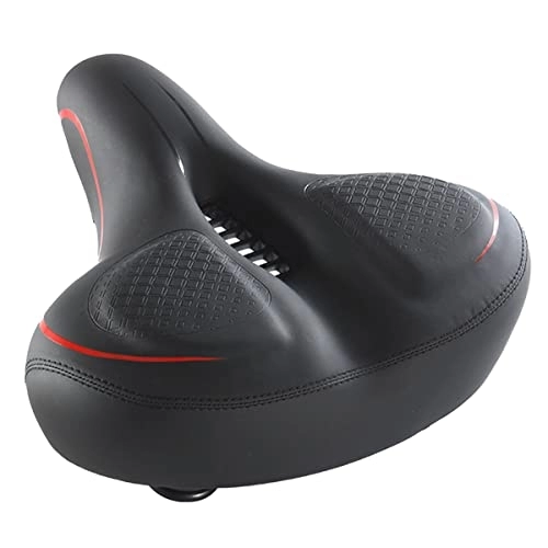 Mountain Bike Seat : Jamie-Bike Seat Waterproof Bicycle Saddle Wearproof Comfortable Bicycle Replacement Seat Shock Absorption Breathable Bicycle Pad Cycling Seat Cushion Saddle for Mountain Bike Road Bike(Remarks red)