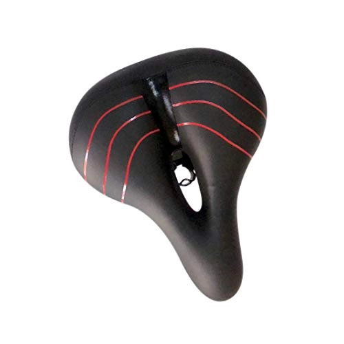 Mountain Bike Seat : JESSIEKERVIN YY3 Bicycle Seat Car Seat Mountain Bike Bicycle Silicone Saddle Pad Accessories with Tail Light (Color : Black)