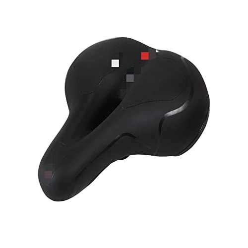Mountain Bike Seat : JIBAMAO GUOYAN SHOP Breathable Bike Saddle Big Butt Cushion Leather Surface Seat Mountain Bicycle Shock Absorbing Hollow Cushion Bicycle Accessories (Color : Cushion Ball Red)