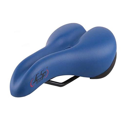 Mountain Bike Seat : Jinnuotong Bicycle Seat Cushion, Mountain Bike Big Saddle, Electric Car Comfortable And Breathable Hollow Seat Cushion, Suitable For Long-distance Use, 4 Colors Available (Color : Blue)