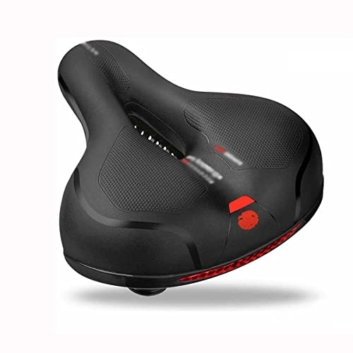 Mountain Bike Seat : JINPENGRAN Bicycle Saddle, Breathable Bike Saddle Leather Surface Seat Mountain Bicycle Shock Cushion Bicycle Accessories, A